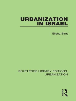 cover image of Urbanization in Israel